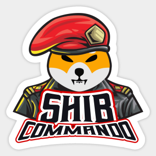 SHIB Commando Crypto Sticker